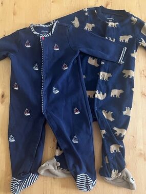 Baby Boy Footie Sleepers (2-Pack) - Polar Bear & Sailboat